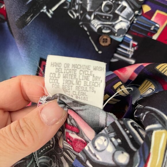 Harley Davidson x Tori Richard Vintage Womens Aloha Shirt Hawaiian Button Front - Picture 13 of 16